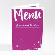 Menu mariage Notre Mariage personnalisable - 10 x 14,5 cm - Monfairepart
