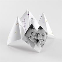 Menu mariage personnalisable - Couleur Doré - 20,9 x 20,9 cm - Monfairepart