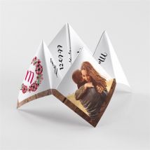 Menu mariage personnalisable - 20,9 x 20,9 cm - Monfairepart