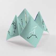 Menu mariage personnalisable - 20,9 x 20,9 cm - Monfairepart