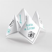 Menu mariage personnalisable - 20,9 x 20,9 cm - Monfairepart