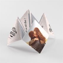 Menu mariage personnalisable - 20,9 x 20,9 cm - Monfairepart