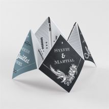 Menu mariage personnalisable - 20,9 x 20,9 cm - Monfairepart