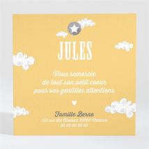Remerciement naissance Notre petit shérif personnalisable - 9,5 x 9,5 cm - Monfairepart
