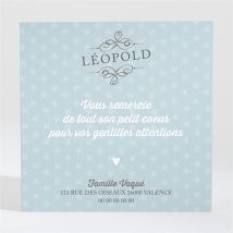 Remerciement naissance Des photos et une surprise personnalisable - 9,5 x 9,5 cm - Monfairepart
