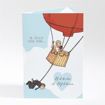 Faire-part mariage En Montgolfière humour personnalisable - 10 x 14,5 cm - Monfairepart