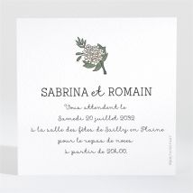 Carton d'invitation mariage Mariage original en humour personnalisable - 9,5 x 9,5 cm - Monfairepart