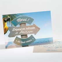 Remerciement départ à la retraite Vacances méritées !