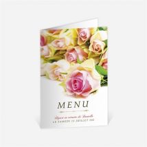 Menu départ à la retraite Invitation florale