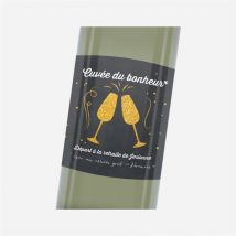 Etiquette de bouteille départ retraite Trinquons mes amis !