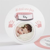 Faire-part naissance Belle Inscription photo personnalisable - 13,5 cm - Monfairepart