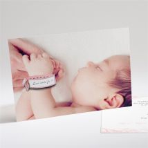 Faire-part naissance Annonce fille originale personnalisable - Couleur Rose - 21 x 14,5 cm - Monfairepart
