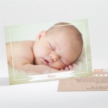 Remerciement naissance Farandoles Kraft photos personnalisable - 13,8 x 9,5 cm - Monfairepart