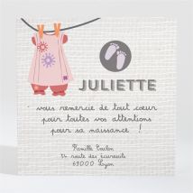 Remerciement naissance original et sympa personnalisable - 9,5 x 9,5 cm - Monfairepart