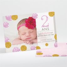 Invitation anniversaire Carte anniversaire gros pois