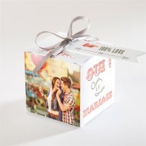 Boîte de dragées mariage Vintage & original personnalisable - 4,5 cm - Monfairepart