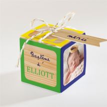 Boîte de dragées baptême personnalisable - 4,5 cm - Monfairepart