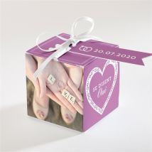 Boîte de dragées mariage personnalisable - 4,5 cm - Monfairepart