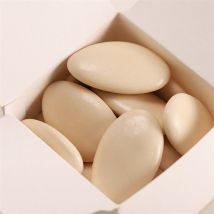 Dragées baptême chocolat écru