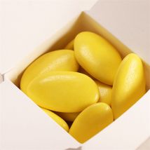 Dragées baptême chocolat jaune mimosa