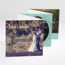 Carte de remerciement mariage Papillons et printemps personnalisable - 7,5 x 7,5 cm - Monfairepart