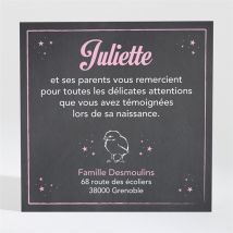 Remerciement naissance personnalisable - 9,5 x 9,5 cm - Monfairepart