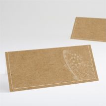 Marque-place mariage Un Papillon sur le Kraft personnalisable - Couleur Kraft - 9,5 x 4,2 cm - Monfairepart