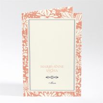 Menu mariage Liberty personnalisable - 10 x 14,5 cm - Monfairepart