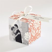 Boîte de dragées mariage Liberty personnalisable - 4,5 cm - Monfairepart
