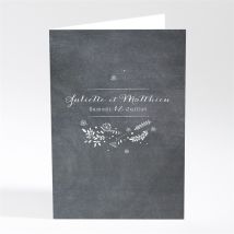 Menu mariage Champêtre sur ardoise personnalisable - 10 x 14,5 cm - Monfairepart