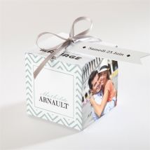 Boîte de dragées mariage Pop Art personnalisable - 4,5 cm - Monfairepart