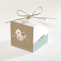 Boîte de dragées mariage Naturel personnalisable - 4,5 cm - Monfairepart