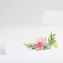 Marque-place mariage Fleurs et champetre personnalisable - Couleur Multicolore - 9,5 x 4,2 cm - Monfairepart