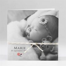 Faire-part naissance Douce aquarelle personnalisable - 13,5 x 13,5 cm - Monfairepart