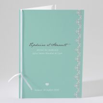 Livret de messe mariage Strass et paillettes personnalisable - 15,2 x 21,5 cm - Monfairepart