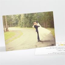 Carte de remerciement mariage Connivence personnalisable - 13,8 x 9,5 cm - Monfairepart