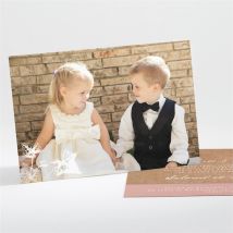 Carte de remerciement mariage Lierre grimpant personnalisable - Couleur Marron/Kraft - 13,8 x 9,5 cm - Monfairepart