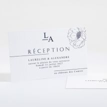 Carton d'invitation mariage Chic et moderne personnalisable - Couleur Bleu et Blanc - 13,5 x 8,5 cm - Monfairepart