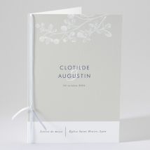 Livret de messe mariage Esperluette personnalisable - Couleur Gris - 15,2 x 21,5 cm - Monfairepart