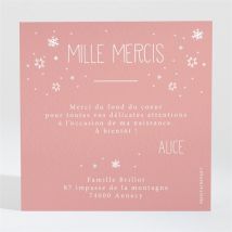 Remerciement naissance Constellation personnalisable - Couleur Rose - 9,5 x 9,5 cm - Monfairepart