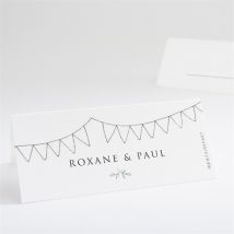 Marque-place mariage Belle couronne personnalisable - Couleur Blanc - 9,5 x 4,2 cm - Monfairepart