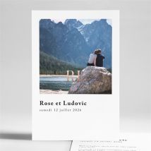 Faire-part mariage Mon Roc personnalisable - Couleur Doré - 14,5 x 21 cm - Monfairepart