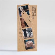 Faire-part mariage So kraft personnalisable - Couleur Marron/Kraft - 21 x 9 cm (une fois assemblé) - Monfairepart