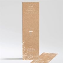 Signet communion Illuminations personnalisable - Couleur Kraft - 5,4 x 19,4 cm - Monfairepart