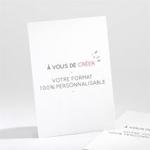 Faire-part de baptême 100% crea bapteme - 9,5 x 13,8 cm - Monfairepart