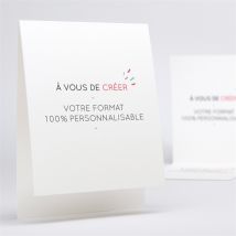Invitation anniversaire de mariage Format original 100% crea personnalisable - Couleur Blanc - 10 x 15 cm - Monfairepart