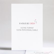Faire-part communion Format vertical 100% à créer - 14,5 x 21 cm - Monfairepart