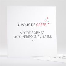 Faire-part de baptême Créez le faire part de bapteme - 13,5 x 13,5 cm - Monfairepart