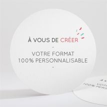 Menu départ à la retraite Vierge 13,5 cm de diamètre