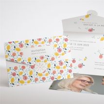 Carte invitation départ à la retraite Bye Bye acidulé